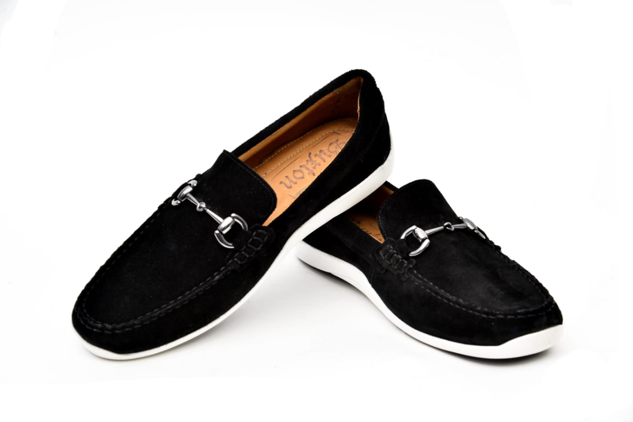 Vittorio: Mocassin Homme - Daim Noir