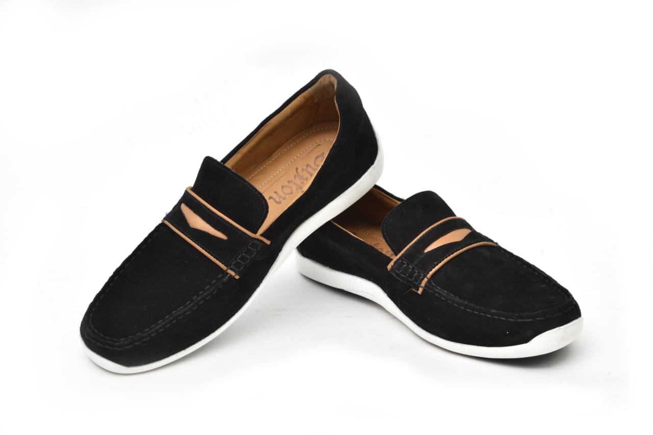Romano: Mocassin Homme - Daim Noir