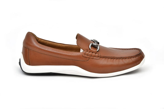 Vittorio: Mocassin Homme - Cuir Marron