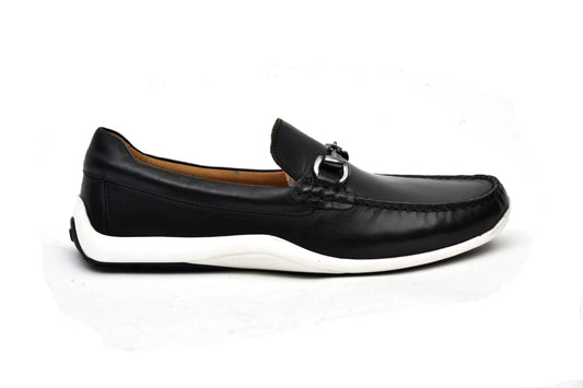 Vittorio: Mocassin Homme - Cuir Noir