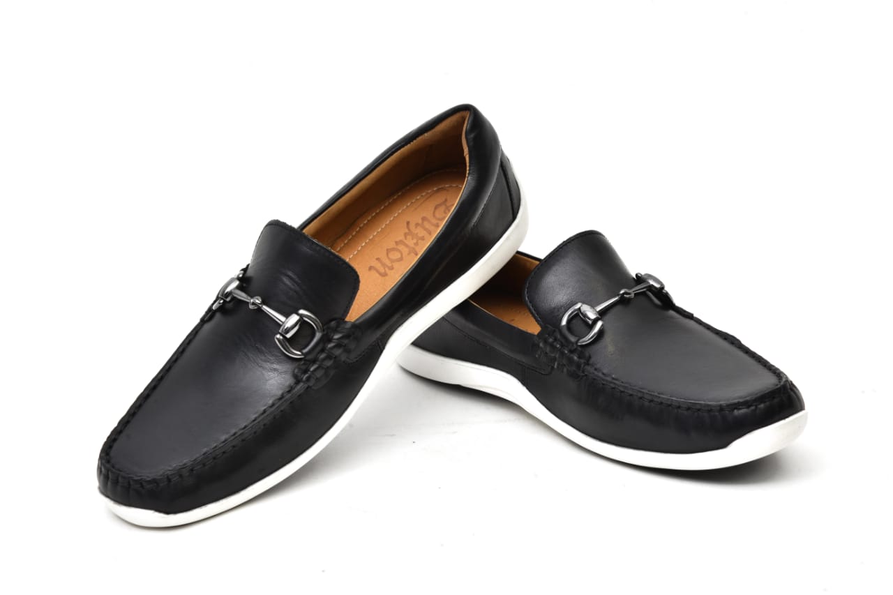 Vittorio: Mocassin Homme - Cuir Noir