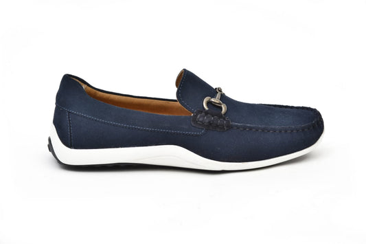 Vittorio: Mocassin Homme - Daim Bleu